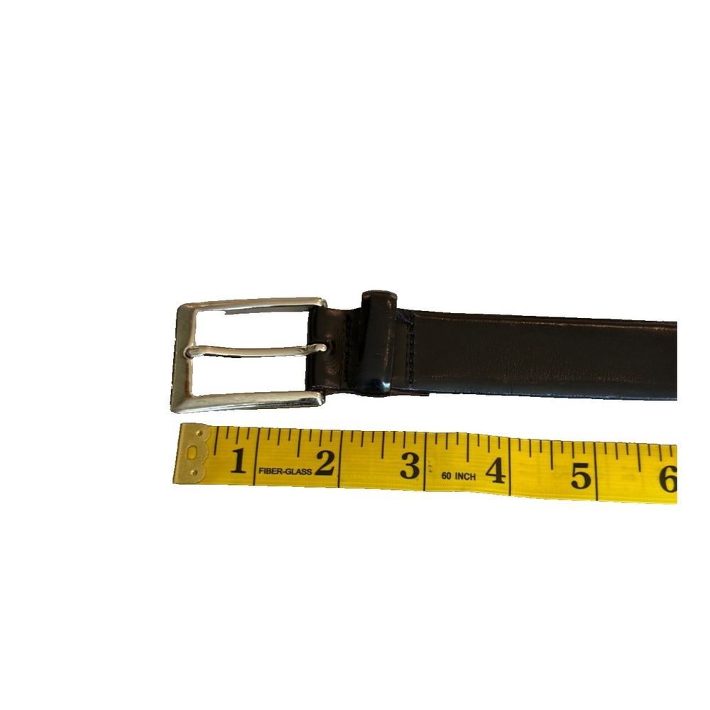 Brooks Brothers Vintage Men's Black Italian Leather Dress Belt Polished; Size 49 - Picture 5 of 13